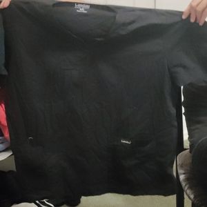 Black scrub shirt